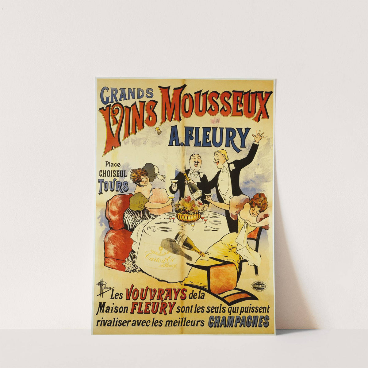 Grands  Vins Mousseux A.Fleury (1890-1900) by Albert Guillaume