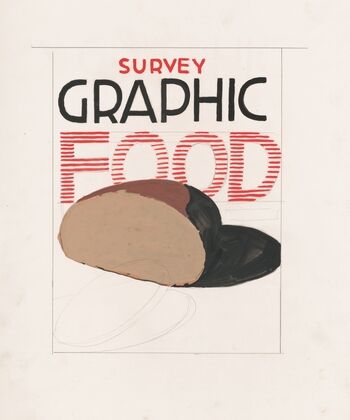 Graphic design for cover of Survey Graphic Magazine; ‘Food’