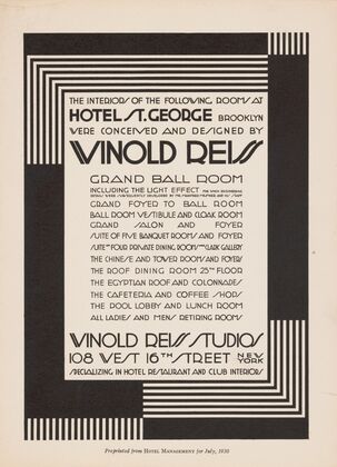 Graphic design for St. George Hotel advertisement in Hotel Management Magazine.