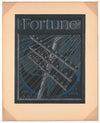 Graphic designs for Fortune magazine.] [Study for cover with large telephone lines superimposed over the globe