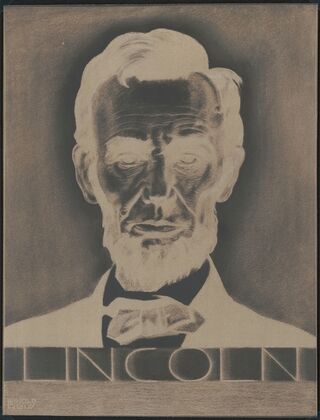 Graphic designs for the Presidents Room of the ‘Knickerbocker’ Longchamps Restaurant, 41st Street and 1450 Broadway, New York, NY.] [Portrait of Lincoln