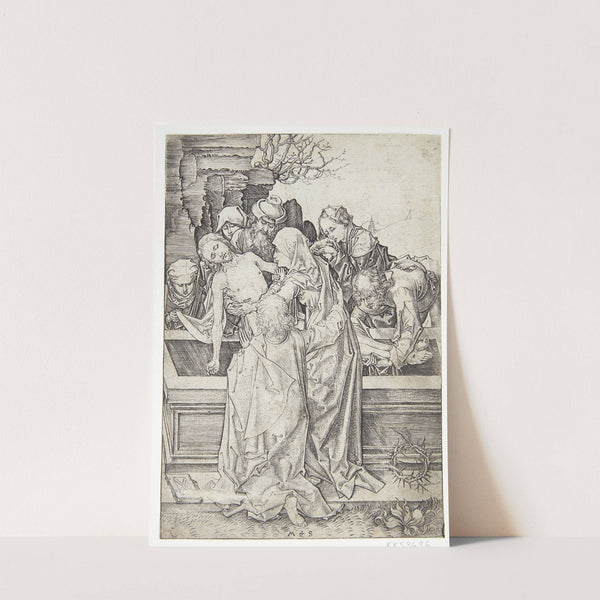 Gravlæggelsen by Martin Schongauer