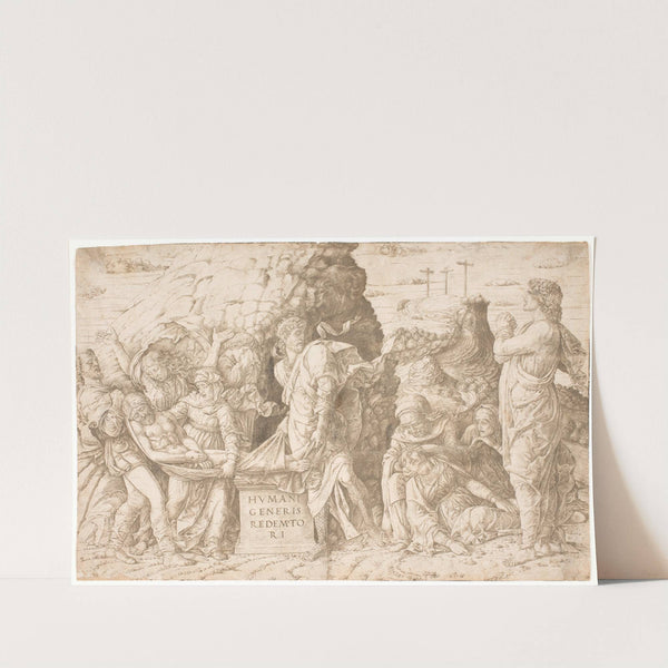 Gravlæggelsen by Andrea Mantegna