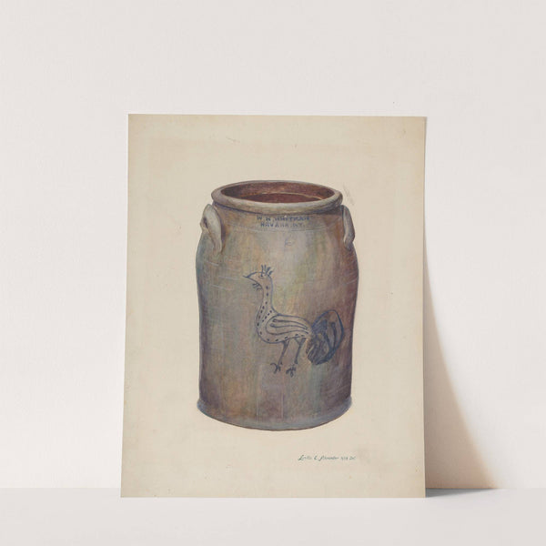 Gray Stoneware Crock by Luella Schroeder
