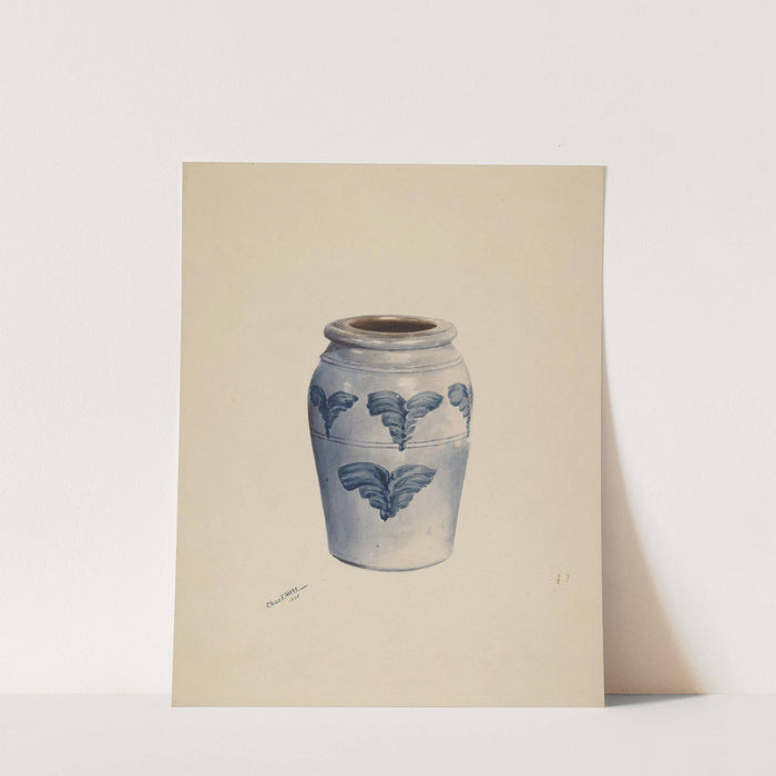 Gray Stoneware Crock by Charles Moss