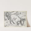 Grazing cow (ca 1918) by Ernst Ludwig Kirchner