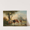 Grazing Cows by the Water by Edmund Mahlknecht