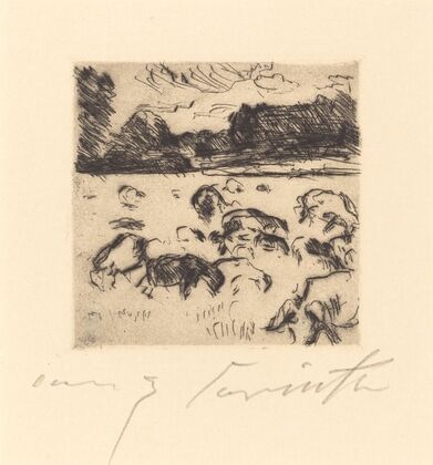Grazing Sheep (Weidende Schafe) (1916)