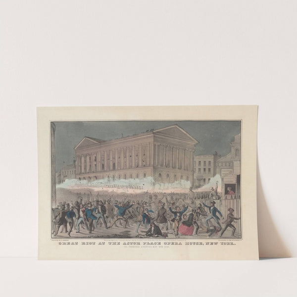 Great riot at the Astor Place opera house, New York on Thursday evening May 10th, 1849 (1849-1899) by Currier & Ives.