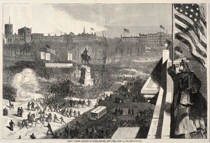 Great Sumter Meeting in Union Square, New York, April 11, 1863 (1863)