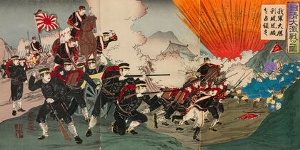 Great War between Japan and China; Our Forces Occupy Fenghuangcheng in a Great Victory (1894)