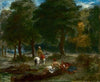 Greek Cavalry Men Resting in Forest (1858)