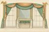 Green and gold drapery