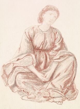 Green Summer – Drapery Study for the Central Figure