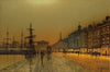 Greenock Harbour at night