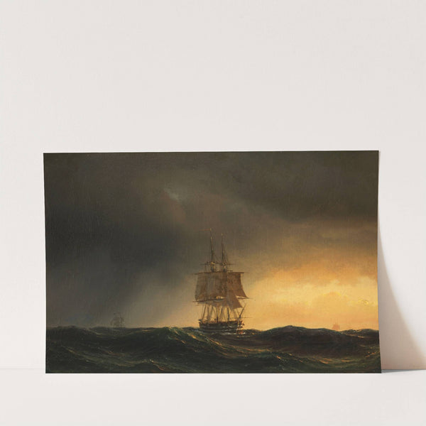 Großer Segler auf hoher See (1850) by Anton Melbye