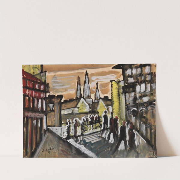 Großstadtszene (1918) by Hugo Scheiber