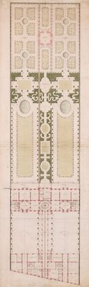 Ground Plan for the Hotel de la Rochefoucauld Doudeauville and its Garden, Paris