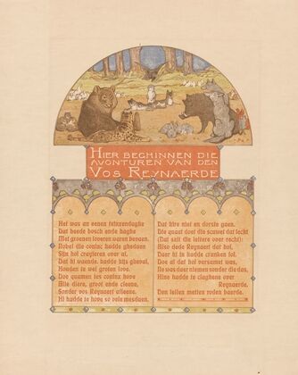Group of animals from Reinaert the Fox (1910)