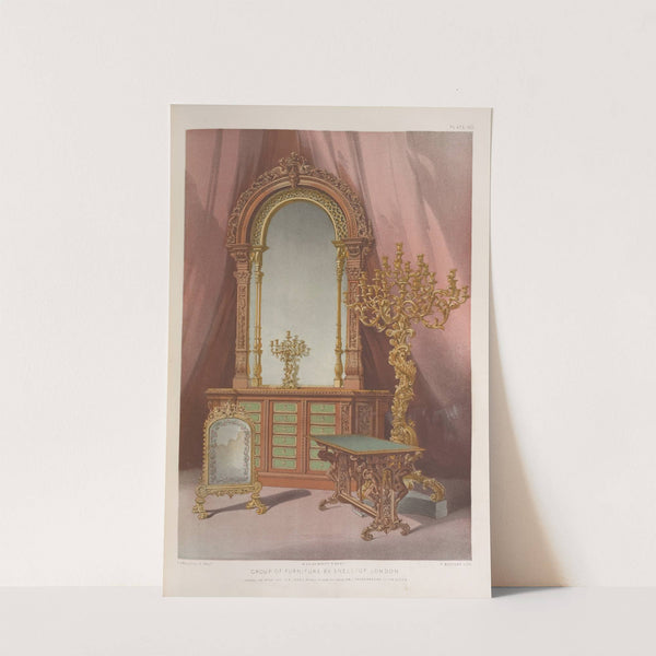 Group of furniture by Snell of London by Matthew Digby Wyatt