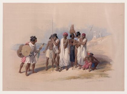 Group of Nubians, Wady Kardasey [sic] [Qirtâsî].