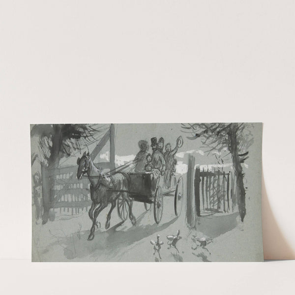 Group of people in an open cart (1991) by Edwin Austin Abbey