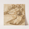 Group of Six Reclining Nude Women (Nymphs Bathing) by Taddeo Zuccaro