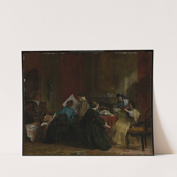 Group of Women Looking at Stereoscope Photographs by Jacob Spoel