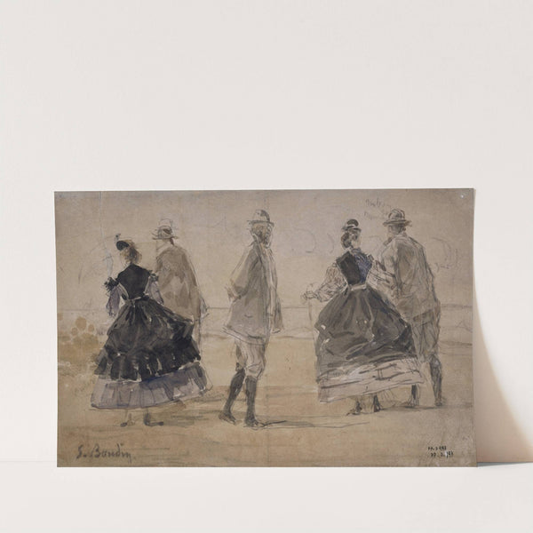 Groupe au bord de la mer (1865-1870) by Eugène Boudin