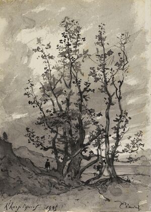 Groupe d’arbres avec un personnage (1905)