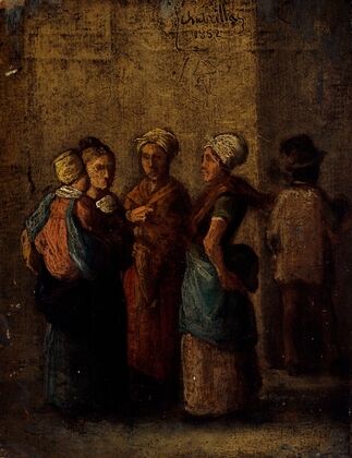Groupe de femmes dans la rue.