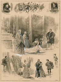 Grouped vignettes depicting characters and scenes from Much ado about nothing as performed at His Majesty’s in 1905 (1905)