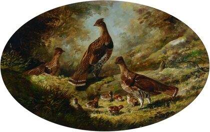 Grouse Family (1855) — size preview