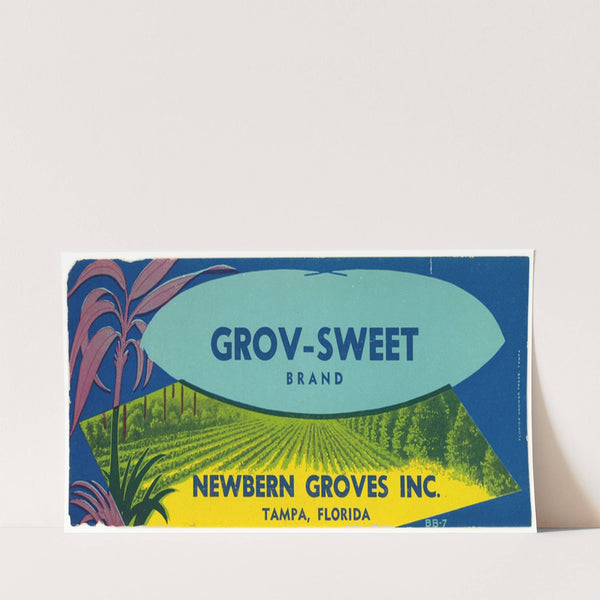 Grov-Sweet Brand Produce Label (1930-1950)