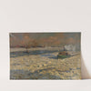 Grüner Fährdampfer im Eis auf der Elbe. &#039;Wintersonne&#039; by Friedrich Kallmorgen