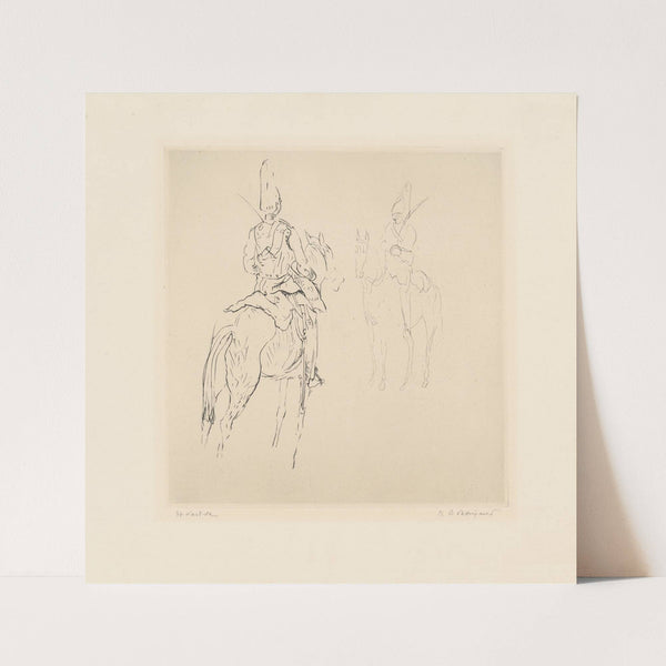 Guards on horseback (1929) by Jean-Louis Boussingault