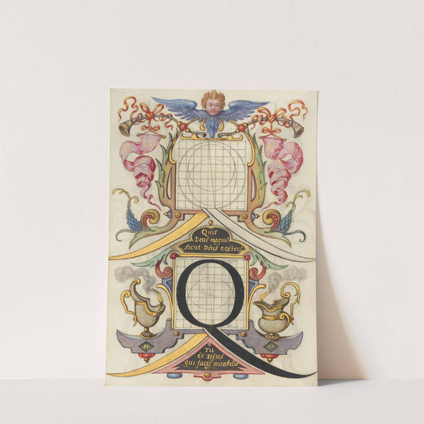 Guide for Constructing the Letter Q (1561–1596) by Joris Hoefnagel
