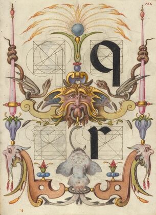 Guide for Constructing the Letters q and r (1561–1596)