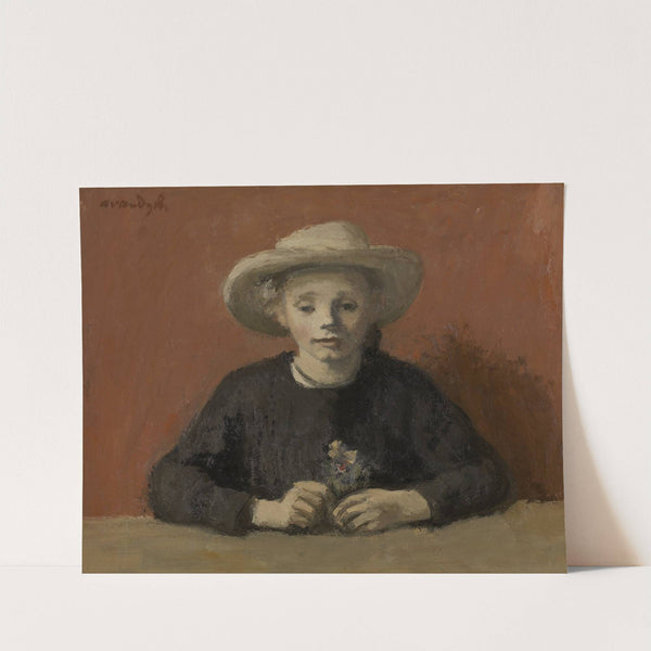 Gusta with hat (1925-1951) by Albert Van Dyck