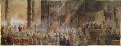 Gustavus III Attending Christmas Mass in 1783, in St Peter’s, Rome