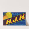 H.J.H. Citrus Label (1930-1950)