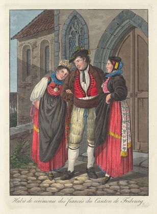 Habit de cérémonie des fiancés du Canton de Fribourg (1808)