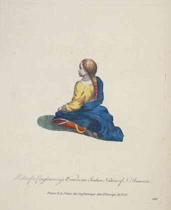 Habit of a Coughnonaga woman an Indian Nation of North America (1757-1772)