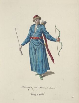 Habit of a crim Tartare, in 1700. Tartare de Crimee. (1757-1772)