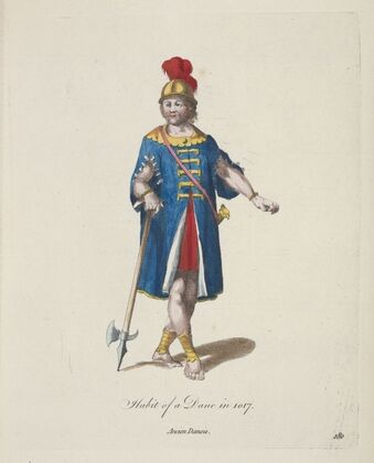 Habit of a Dane in 1017. Ancien Danois. (1757-1772)