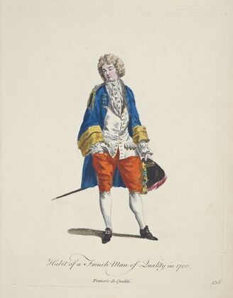 Habit of a French man of quality in 1700. Francois de qualité. (1757-1772)