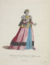 Habit of a lady of quality of Alsatia in 1577. Dame d’Alsace. (1757-1772)