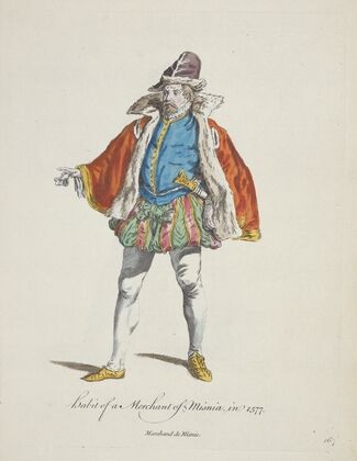 Habit of a merchant of Misnia in 1577. Marchand de Misnie. (1757-1772)