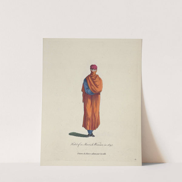 Habit of a Moorish woman in 1695. Femme de Maroc allant par la ville. (1757-1772) by Charles Grignion