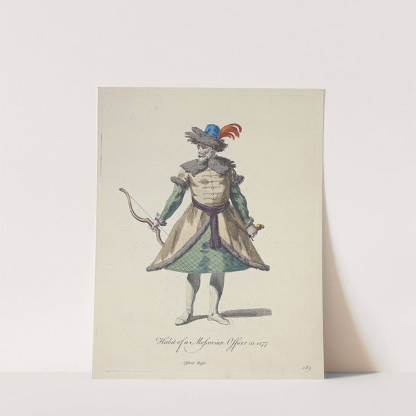 Habit of a Moscovian officer in 1577. Officier Russe. (1757-1772) by Charles Grignion
